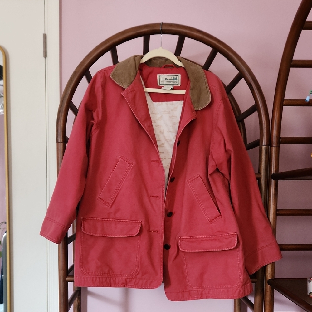 L.L. Bean Red Barn Jacket With Courderoy Accents 2X